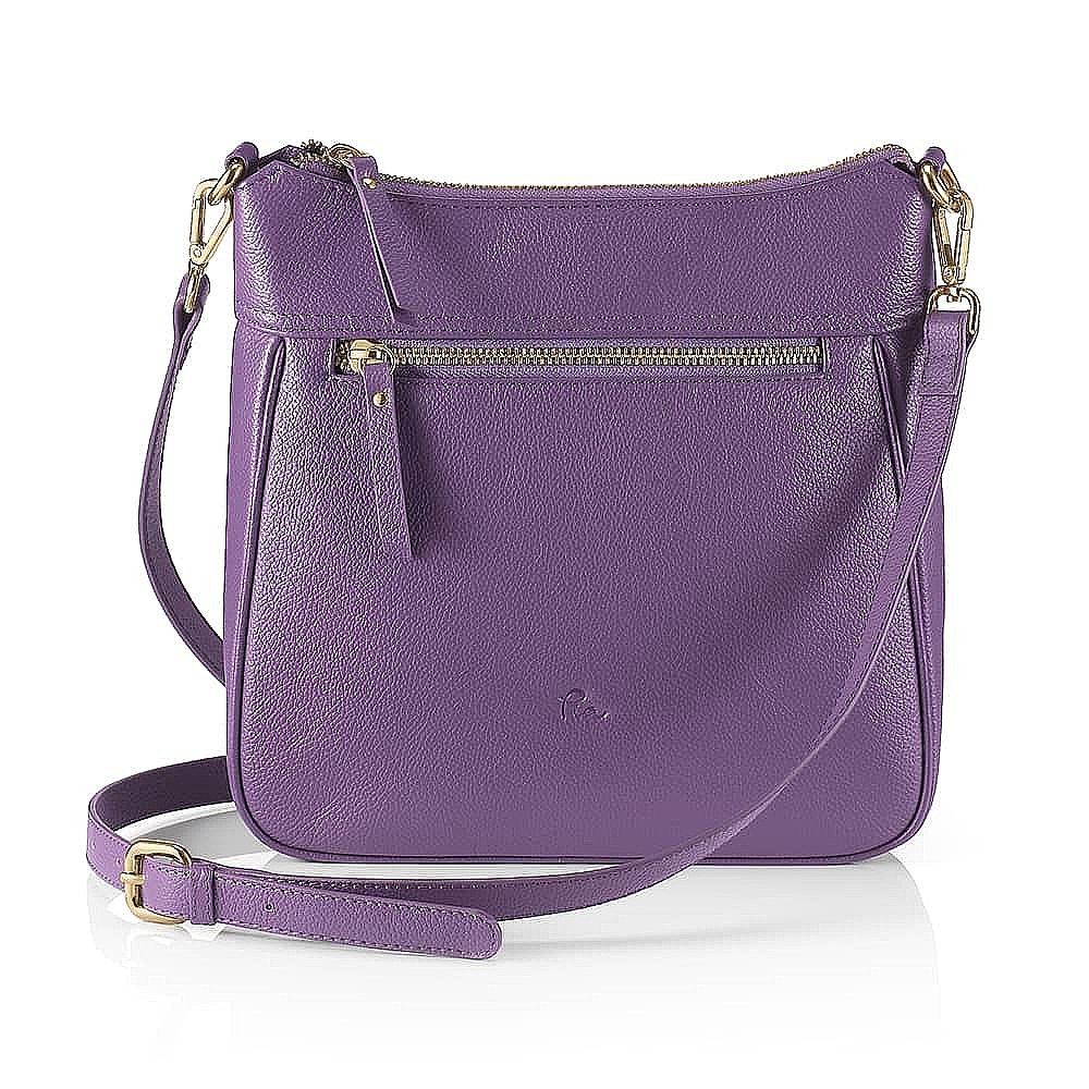 Sac Bandoulière en Cuir Violet Intrépide