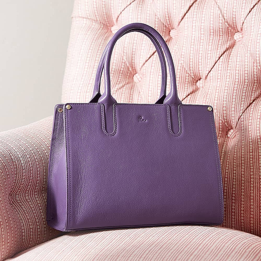 Sac en Cuir Violet Intrigue