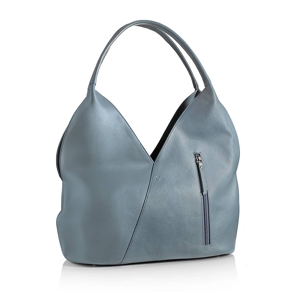 Sac en Cuir Denim Tulipe