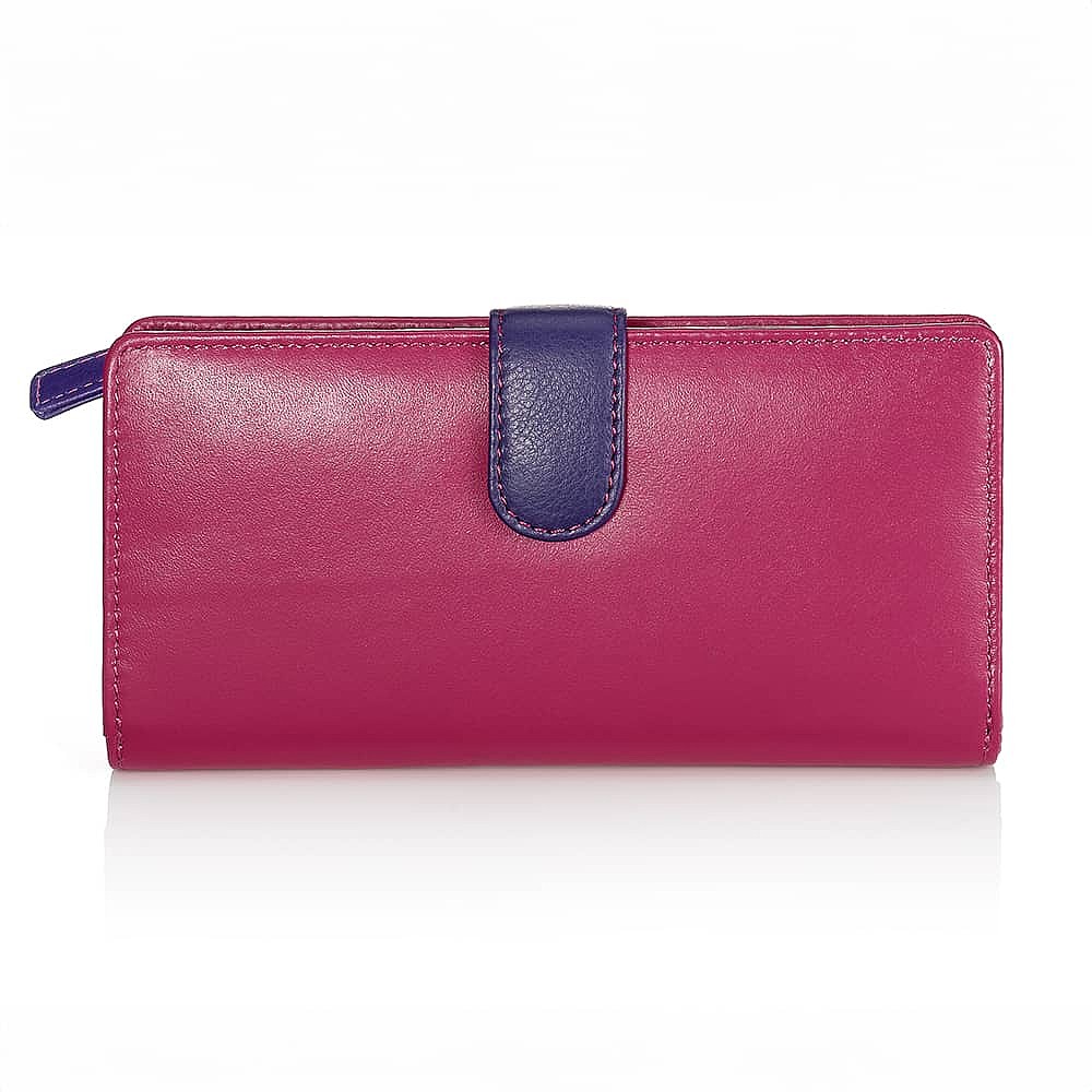 Porte-monnaie en Cuir Rose Chatoyant