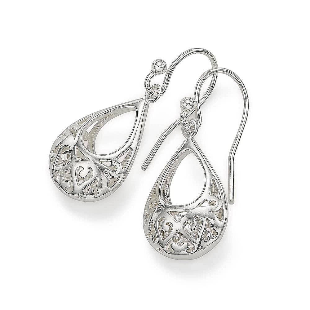 Boucles d’oreilles en Argent Élégance Ornamentale