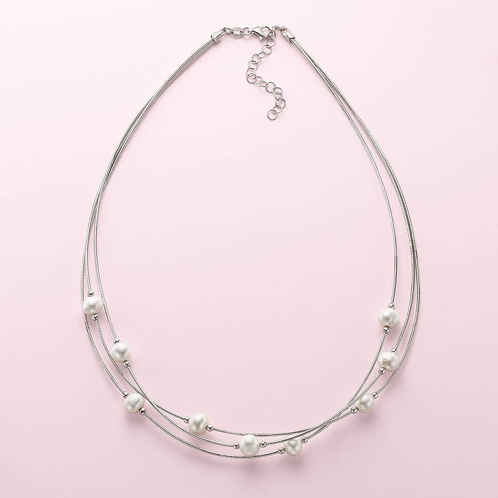 Collier en Argent Position des Perles