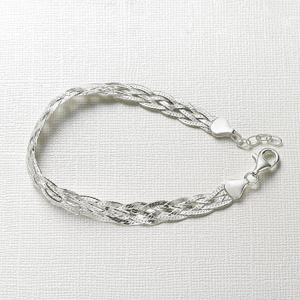 Bracelet en Argent Murmure Tissé