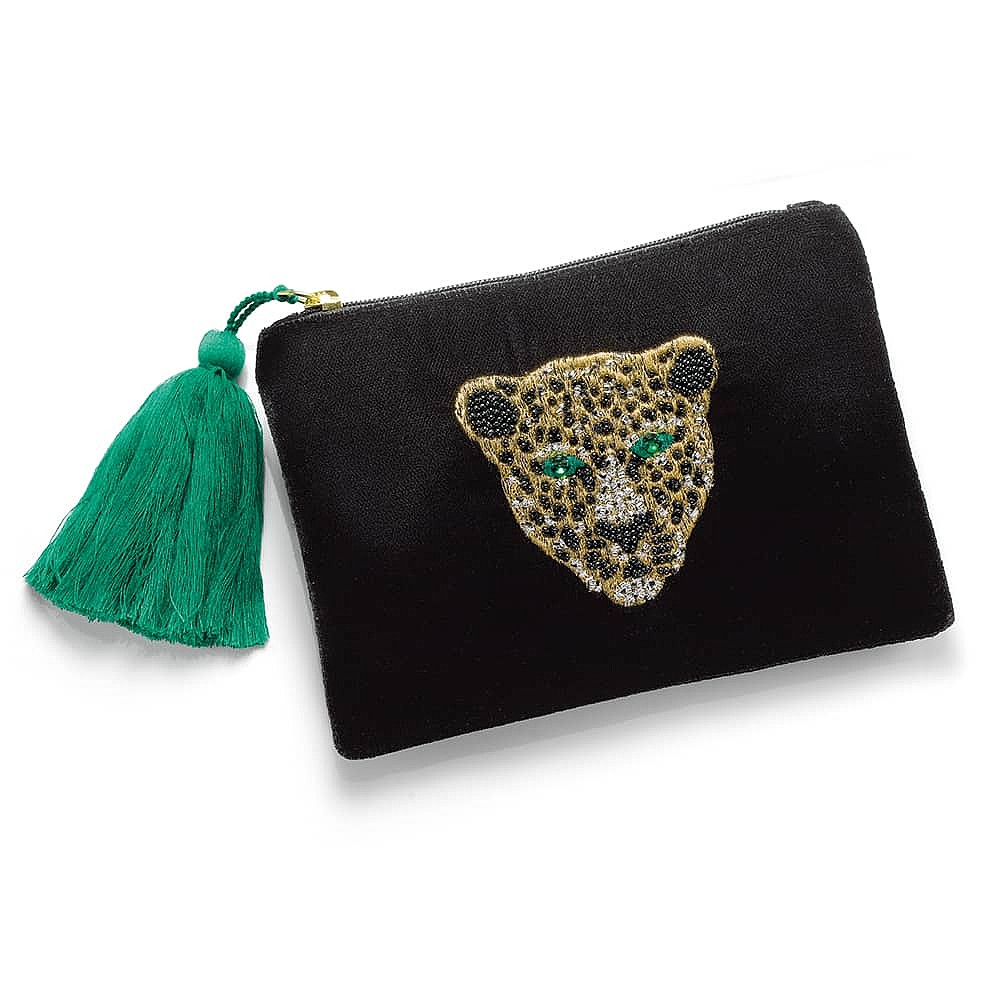 Pochette en Velours Féline Fashionista