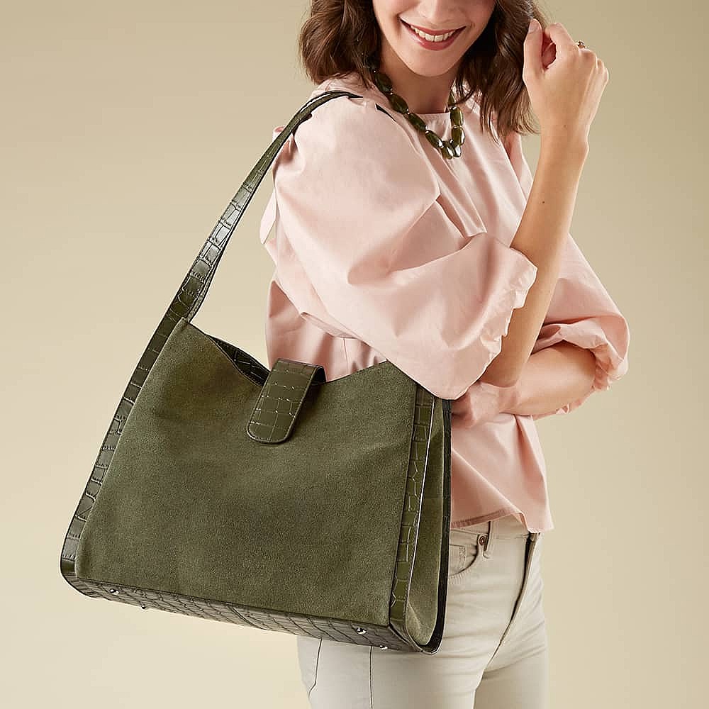 Sac en Daim Allure d’Olive