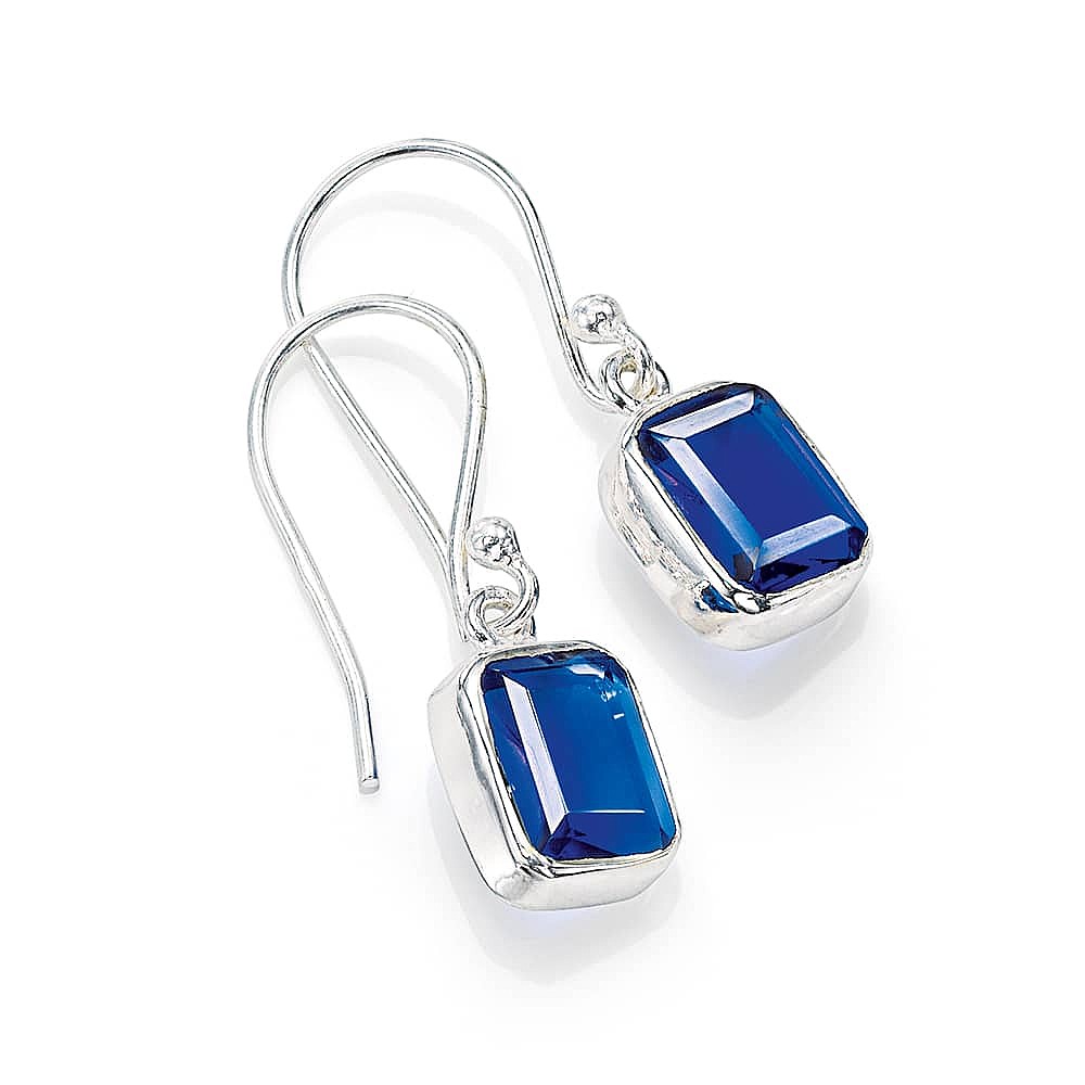 Boucles d'oreilles Unie en Bleu