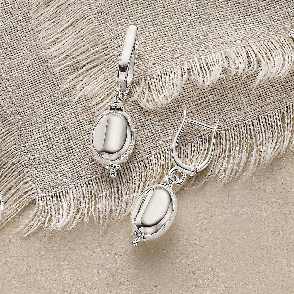 Boucles d'oreilles en Argent Mouvement Fondu