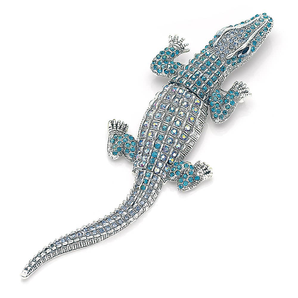 Broche en Cristal Crocodile