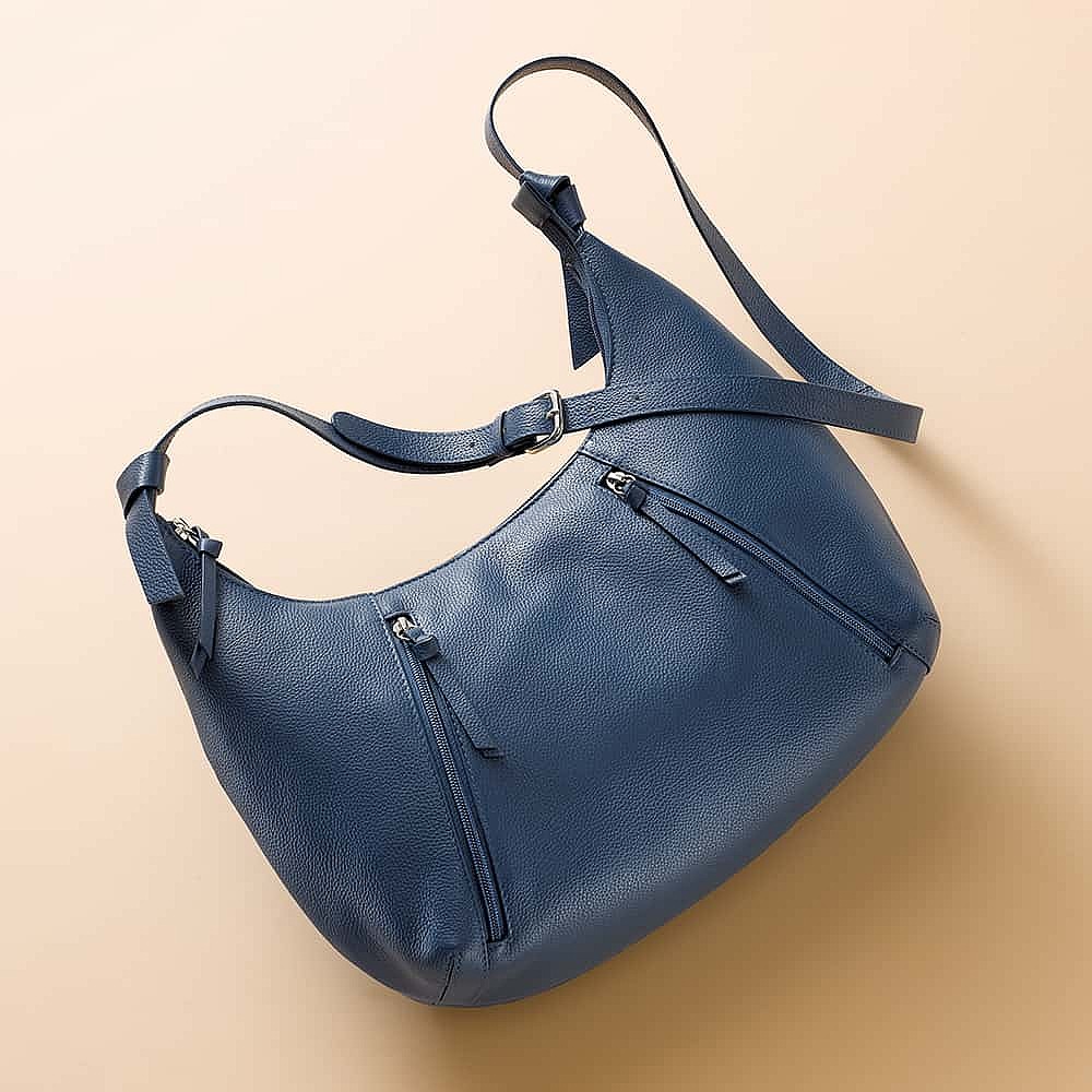 Le sac shopping réversible, l'Indispensable Feuilles/Jean bleu